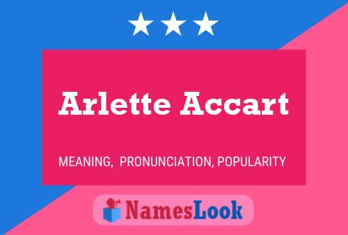 ملصق اسم Arlette Accart