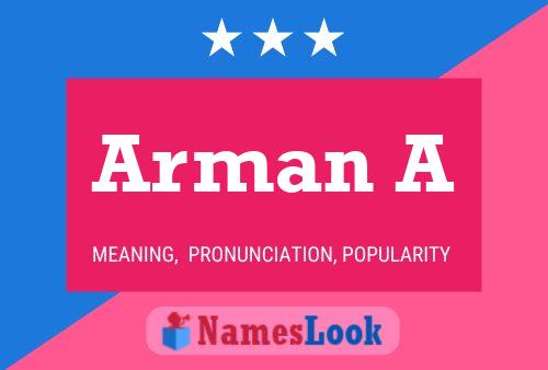 ملصق اسم Arman A