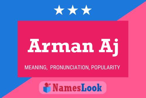 ملصق اسم Arman Aj