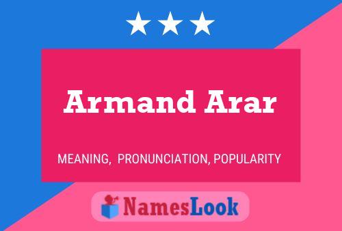 ملصق اسم Armand Arar