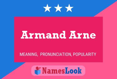 ملصق اسم Armand Arne