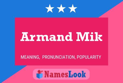 ملصق اسم Armand Mik