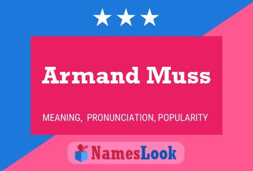 ملصق اسم Armand Muss