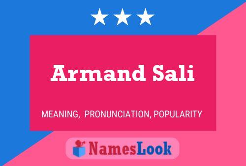 ملصق اسم Armand Sali