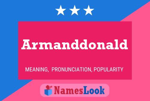 ملصق اسم Armanddonald