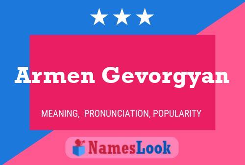 ملصق اسم Armen Gevorgyan