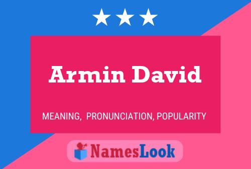 ملصق اسم Armin David