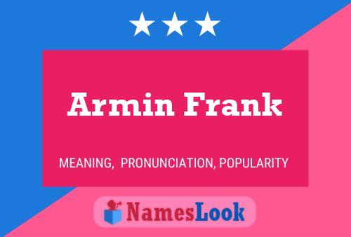 ملصق اسم Armin Frank