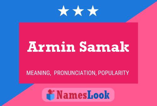 ملصق اسم Armin Samak