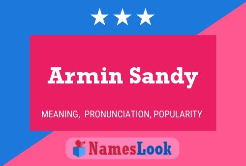 ملصق اسم Armin Sandy