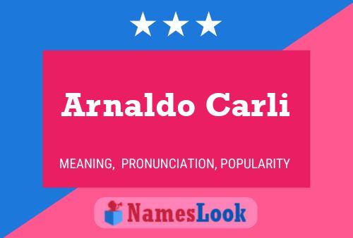 ملصق اسم Arnaldo Carli