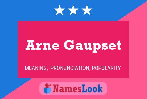 ملصق اسم Arne Gaupset