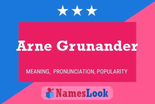 ملصق اسم Arne Grunander