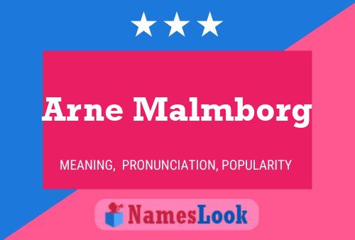 ملصق اسم Arne Malmborg