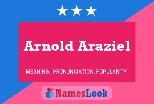 ملصق اسم Arnold Araziel