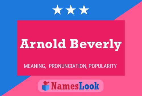 ملصق اسم Arnold Beverly