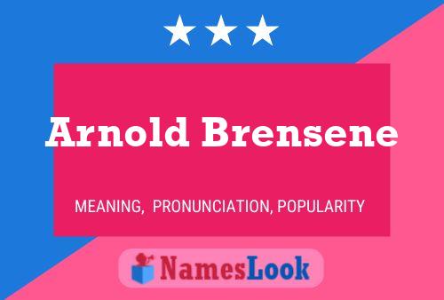 ملصق اسم Arnold Brensene