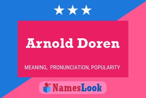 ملصق اسم Arnold Doren