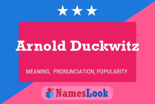 ملصق اسم Arnold Duckwitz