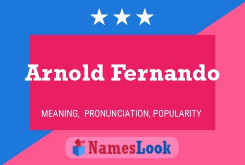 ملصق اسم Arnold Fernando