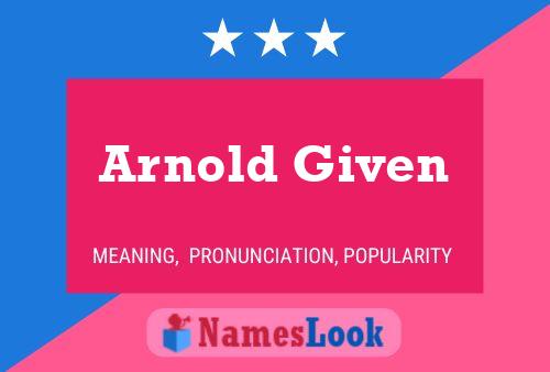 ملصق اسم Arnold Given