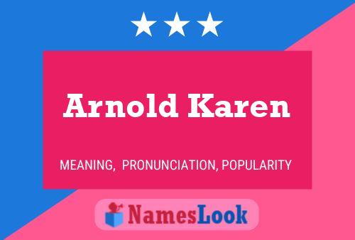 ملصق اسم Arnold Karen