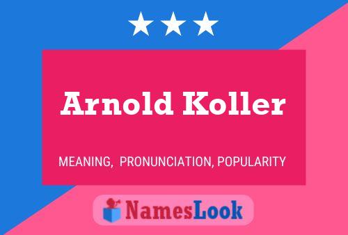 ملصق اسم Arnold Koller