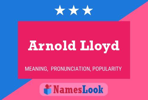 ملصق اسم Arnold Lloyd