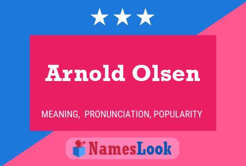 ملصق اسم Arnold Olsen