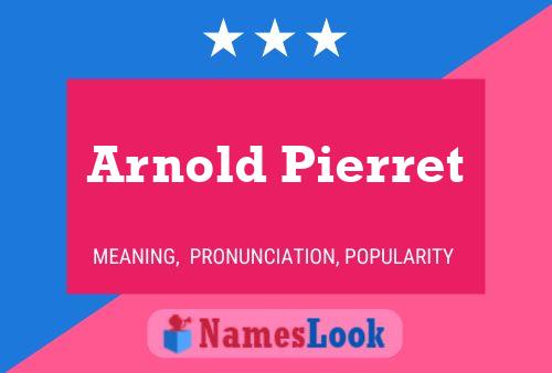 ملصق اسم Arnold Pierret