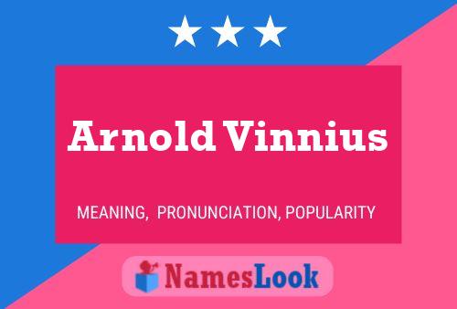 ملصق اسم Arnold Vinnius