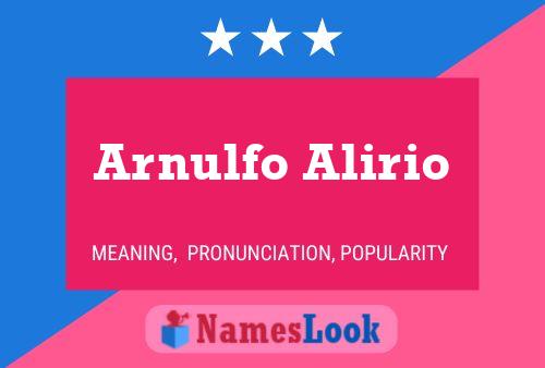 ملصق اسم Arnulfo Alirio