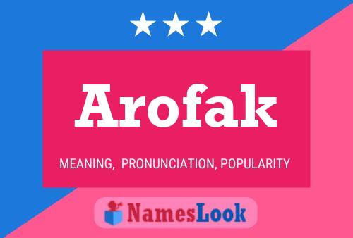 ملصق اسم Arofak