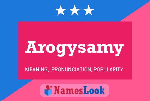 ملصق اسم Arogysamy