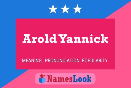 ملصق اسم Arold Yannick