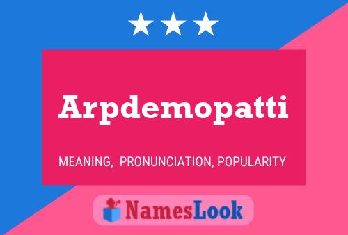 ملصق اسم Arpdemopatti