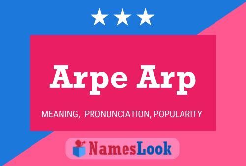 ملصق اسم Arpe Arp