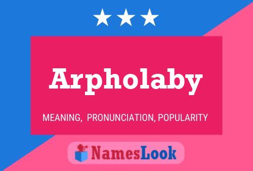 ملصق اسم Arpholaby