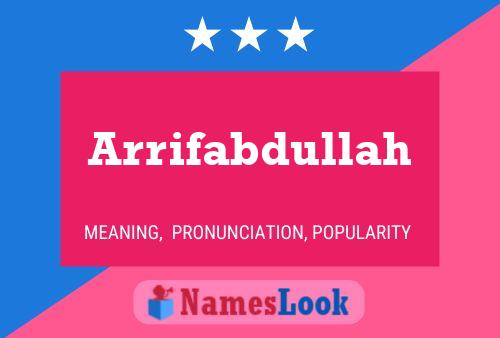 ملصق اسم Arrifabdullah