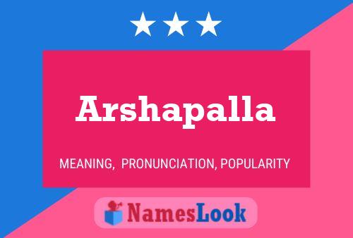 ملصق اسم Arshapalla