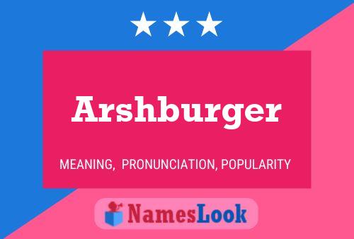 ملصق اسم Arshburger