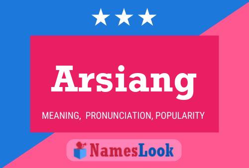 ملصق اسم Arsiang