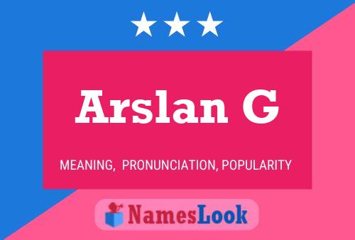 ملصق اسم Arslan G