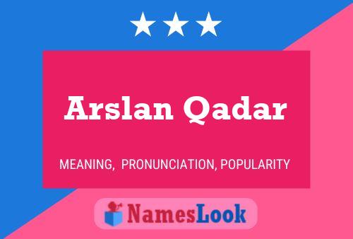 ملصق اسم Arslan Qadar