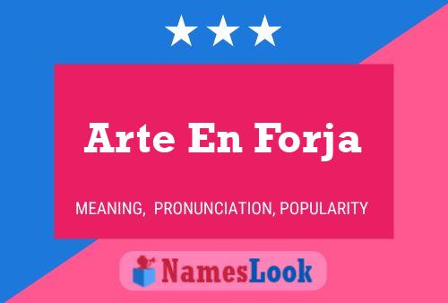 ملصق اسم Arte En Forja