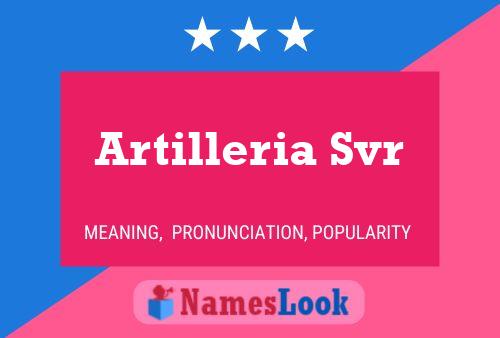 ملصق اسم Artilleria Svr