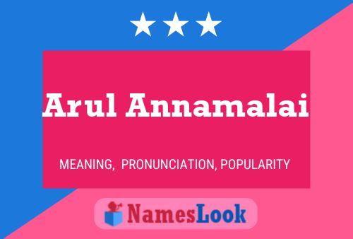 ملصق اسم Arul Annamalai