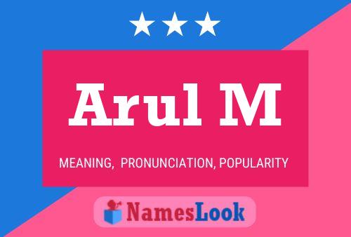 ملصق اسم Arul M