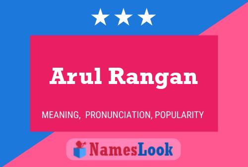 ملصق اسم Arul Rangan