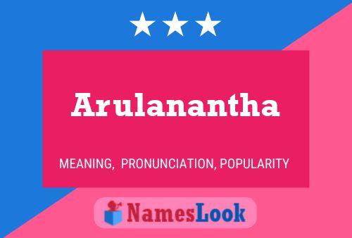 ملصق اسم Arulanantha